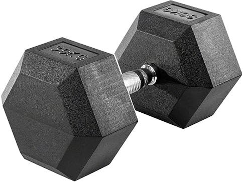 Hex Kompakthantel aus Gummi, 30 kg, Hexagon-Hantel