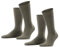 ESPRIT Herren Socken Basic Uni Multipack M So Baumwolle einfarbig 2 Paar, Grün Thymian 7821, 39-42
