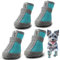Hcpet Pfotenschutz Hundestiefel, Breathable Hundeschuhe mit Reflektierenden Riemen, Welpenschuhe für Kleine Hunde im Freien, rutschfeste Sohle Hundeschnee Stiefel, 4 Stück