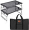 CAMPINGMOON 2pcs Campfire Grill Storage Rack Camping Grill Steel Foldable Stackable T-238