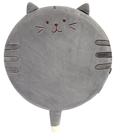TINAYAUE Cuscino per sedile reversibile Cuscino per poltrona a forma di gatto carino, sedia rotonda Tatami, cuscino rotondo in memory foam, cuscino per sedia rimovibile