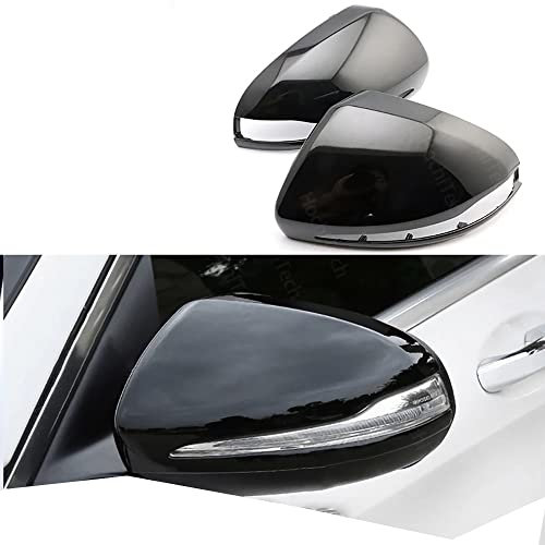 BVDOUE 1 Paar Auto Spiegelkappen Spiegelabdeckungen Rückspiegel Abdeckkappen,Für Mercedes Benz C GLC S E Class W205 X253 W222 W213 W238 2013-2019 Rückspiegelkappe Abdeckung Zubehör