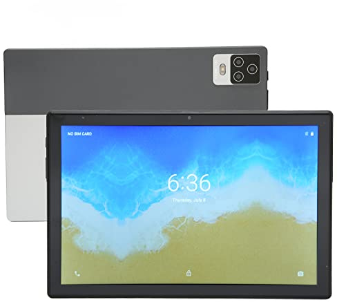 10,1 Zoll Tablet, 8.1 Tablet PC mit 4G Netzwerk, Bluetooth 5.0, WLAN, 4GB RAM 32GB ROM, 5G Dualband, 500W+800W Kamera, 7000mAh , Silber