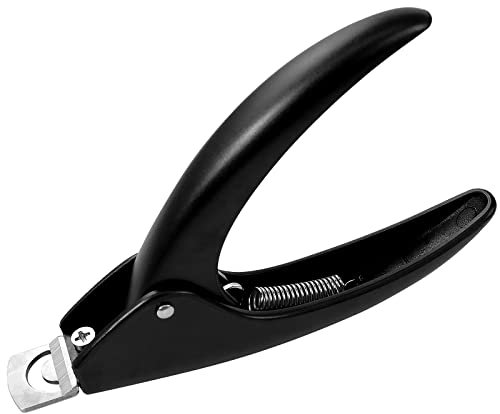Sularpek Nagelknipser Gelnägel, Nagelknipser für Kunstnägel, Professionelle Falsche Nägel Clipper für Kunstnägel Gelnägel Fingernägel Falsche Nägel(Schwarz)