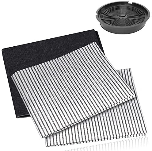 SPARES2GO Cooker Hood Filter Kit compatible with Belling Stoves New World Vent Extractor (Carbon Charcoal + Grease Filters)