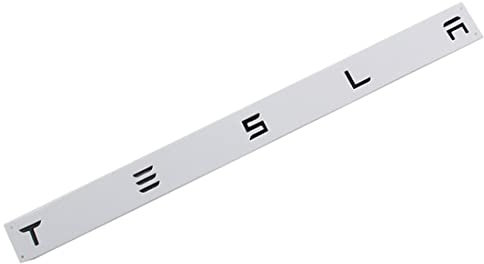 3D erhabenes Logo Heckklappeneinsatz Buchstaben hinten Embleme kompatibel für Tesla Model 3/S/X/Y, 3M Selbstklebende Rückseite,Matt Black,Tesla Logo