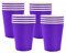 POPOYU 16Pcs Paper Cups,Purple Disposable Paper Cups,9oz Disposable Cups,Happy Birthday Decorations Paper Cups,Disposable Tableware for Men,Women,Him,Her,Birthday Party Supplies Decorations