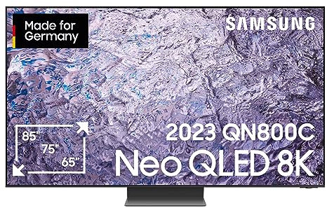 Samsung Neo QLED 8K QN800C 65 Zoll Fernseher (GQ65QN800CTXZG, Deutsches Modell), Neo Quantum HDR 8K Plus, Neural Quantum Prozessor , Dolby Atmos, Smart TV [2023]