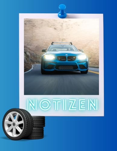 Notizbuch Auto: A5 Notizbuch über 100 Seiten. Teenager Geschenk für Jungs. Tagebuch für Junge.