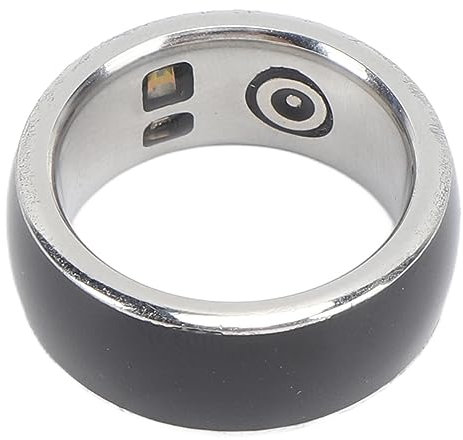 Health Ring, Stainless Steel Wearable Bluetooth Finger Smart Ring Health Tracker Waterproof Rechargeable Blood Oxygen Monitor Fitness Ring for Men or Women (19)