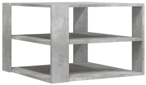 vidaXL Couchtisch, Sofatisch für Wohnzimmer, Wohnzimmertisch mit großzügiger Tischplatte, Beistelltisch Kaffeetisch Wohnzimmermöbel, Betongrau Holzwerkstoff