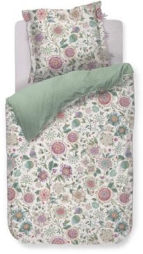 PiP Studio Perkal Kissenbezug einzeln Viva Las Flores Farbe White Größe 80x80