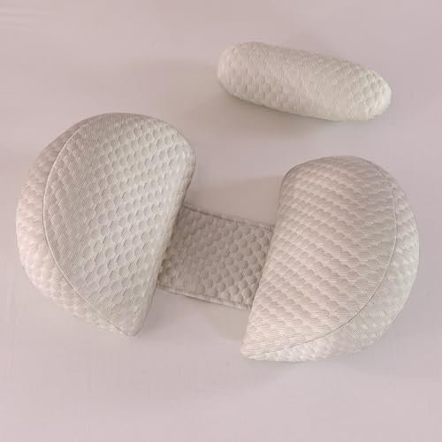 SHANNA Neu Schwangerschaftskissen Einstellbar, Komfortkissen Erwachsene Kühlender & Seidenweicher Bambusbezug, Ganzkörperkissen, Stützkissen Body Pillow, Stillkissen Körperkissen(Khaki)