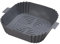Chef Aid Square Air-Fryer Liner, Measures 19cm X 18cm X 5cm with grooved base for increased air-flow, Non-stick quailites which help prevent sticking and easy Cleaning, Grey