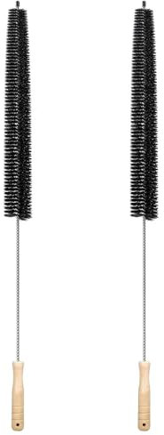 Tiardey 2 Stück Heizkörper-Reinigungsbürsten, lange und dünne Borsten und Holzgriff, flexibler Griff für schwer zugängliche Reinigung