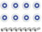 Leliafleury 8 Sets Shower Door Wheels 27mm Shower Door Rollers Replacement Rollers Runners for Bathroom