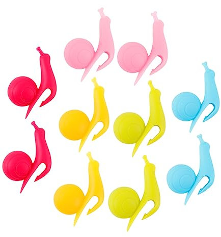 TOPBATHY 10 Pcs Tea Bag Holder Tea Mug Decor Chic Tea Bag Clips Snail Shape Tea Bag Clips Silicone Cup Identifier Lovely Tea Bag Clips Silicone Tea Bag Clamps Snail Shaped Tea Bag Hanger
