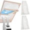 Portable AC Window Vent Kit, Portable Air Conditioner Window Kit 75in Windproof Portable AC Window Seals Waterproof Zipper Opening Fastening Tape Portable AC Window Vent Kit, Small