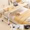 Überbetttisch mit Rollen 100/120/140cm Betttisch auf Rollen Höhenverstellbar 60-95cm Rollbarer Tisch für Über Das Bett, Tisch für Zu Hause und Medizinische Zwecke(Yellow,140cm)