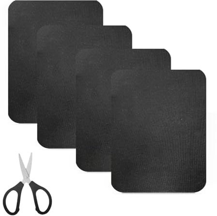 ZOCONE 4 Pcs Self Adhesive Patches with Scissors, 8*11 in Leather Repair Patch, Waterproof Canvas Patch, Fabric Repair Patches for Car Seat Couch Tent Shoes