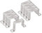 TA-VIGOR 8 staffe per connettori a forma di U, 50 mm x 50 mm, in acciaio inossidabile, morsetti per condotti resistenti per porta chiusa, fissaggio filo tubo