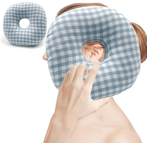 YANGUN Piercing Kissen mit Loch, Donut Kissen für Ohr Gegen Ohrenschmerzen, Piercing Kissens Ohrkissen, PiercingKissen für Seitenschläfer, 30 cm Ohrlochkissen, Ohrkissen Piercing für Ohrenschmerzen