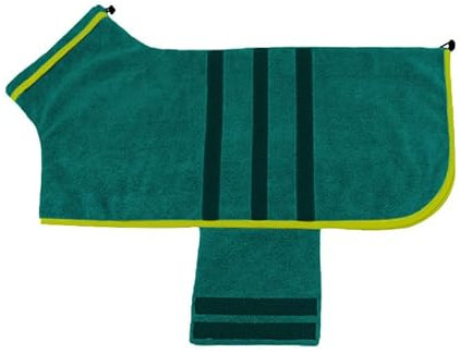 WUFANC Hundebademantel, Bademantel Hund aus Mikrofaser, Extra Saugfähig und Schnelltrocknend, Hunde Bademantel mit Klettverschluss und Verstellbarem Schrumpfband für Große Mittel und Kleine Hunde