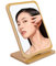 DEANKEJI Tischspiegel Stehend, Holz Makeup Spiegel, Verstellbarer Winkel Spiegel zum Hinstellen, Tischspiegel mit Holzsockel, für Schlafzimmer, Badezimmer, Büros, Schulen