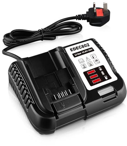DEC802 12V-18V 2A Fast Charger Replacement for Dewalt 18V Battery Charger Replacement for Dewalt Battery DCB-101 DCB-107 DCB-112 DCB-105 DCB-115 DCB-184 DCB-200 DCB-203