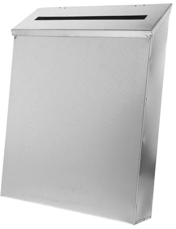 IWOWHERO Outdoor Wall Mounted Mailbox Iron Letter Catcher Security Lock Mailbox for Front Door