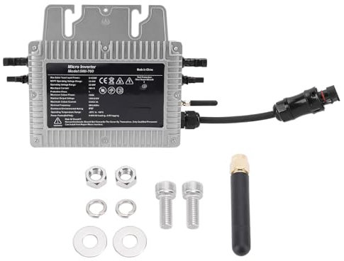 TOPINCN Onduleur Solaire, 700W Empilable DC15 28V AC120V, Surveillance Intelligente CNTROL, Onduleur D'identification Automatique Onduleur Onduleur