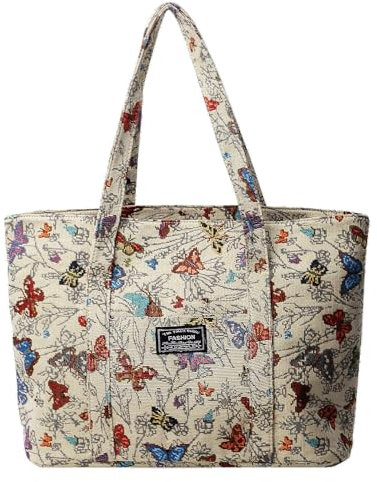 Nevecover Sac a Main Femme Tote Bag Bandoulieres de Grande Capacité Sac Ordinateur Shopper Porté Epaule Bandoulière pour école, Travail, Voyages - Blanc