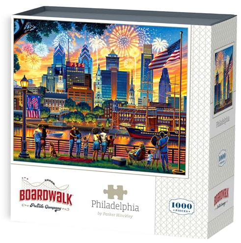 Boardwalk Puzzles Philadelphia - 1000 Piece Jigsaw Puzzle for Adults, Made in USA