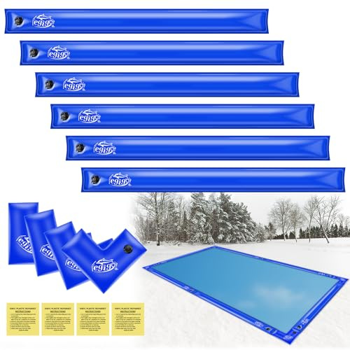 Legigo Poolabdeckungsgewichte, 2,4 m, Pool-Wassersäcke mit Eckwasserschläuchen für Poolabdeckung im Boden, strapazierfähig, 0,4 mm dicker, Winterverschlussset zum Überwintern, Blau, 10 Stück