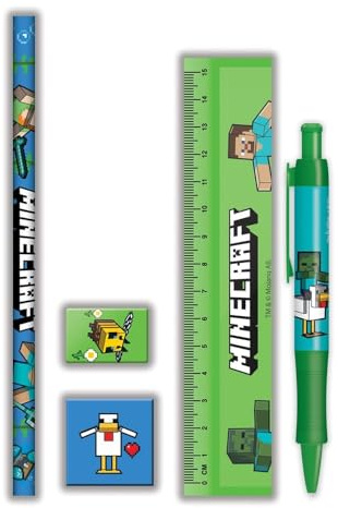 Minecraft Schreibwarenset 5-Teilig