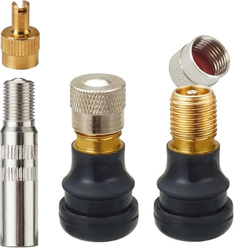 CJMUQHEHH Tubeless Ventile und E Scooter Ventilverlängerungs Adapter für E-Scooter, für Xiaomi Scooter, für Ninebot Max G30, für Segway Mini, Anti-Leck Rückschlagventil, 4CM Ventilverlängerung