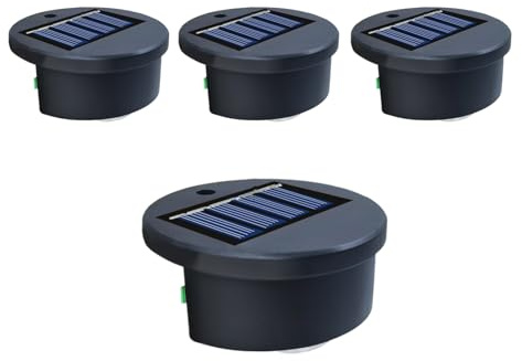 BommFu Luci Per Piscina | Lampade Piscina ad Energia Solare,4 Lampade Impermeabili per Esterno Giardino Recinzione Balcone Terrazza Paesaggio Fontane Gioco