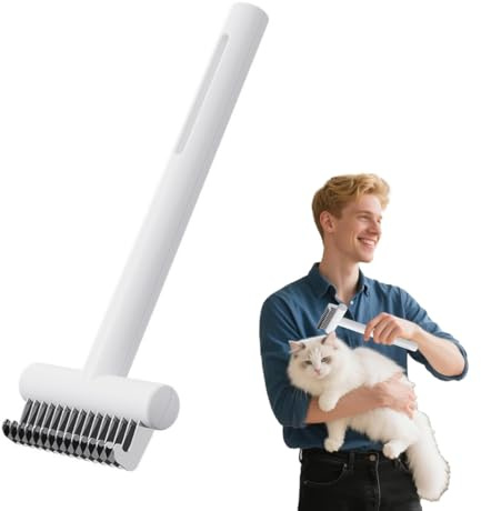 CFEWV Peigne Demêlant pour Chats et Chiens, Cardeur Dénoue et Coupe les Nœuds, pour Animaux à Poil Long comme Lapins, Démêleur Efficace, Pour Toilettage à Domicile