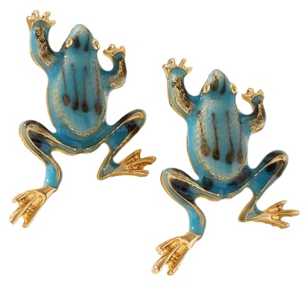 Boucles d ' oreilles à clous inspirées des grenouilles uniques, accessoire en alliage à la mode, accessoires d ' animaux tendance pour tenues, clous en alliage de grenouille d ' arbre