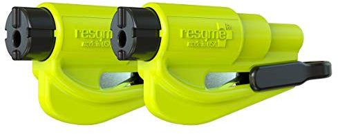 Resqme GBO-RQMTWIN-YELLOW Car Escape Tool, Yellow, 2 Resqme