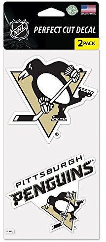 NHL Pittsburgh Penguins Perfect Cut Decal (Set of 2), 4 x 4
