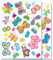 Wandkings Schmetterlinge Wandsticker Set, 60 Aufkleber, 2 DIN A4 Bögen, Gesamtfläche 60 x 20 cm