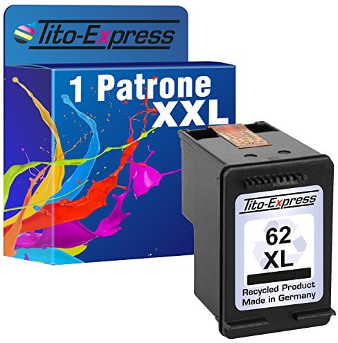 Tito-Express 1 Tintenpatrone kompatibel mit HP 62 XL 62XL Black wiederaufbereitet für Envy 5640 5643 5540 5545 5544 5548 5646 7640 OfficeJet 250 Mobile 200 5740 5742 5744 (schwarz)