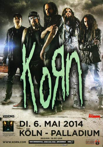 Korn - Never Never, Köln 2014 » Konzertplakat/Premium Poster | Live Konzert Veranstaltung | DIN A1 «