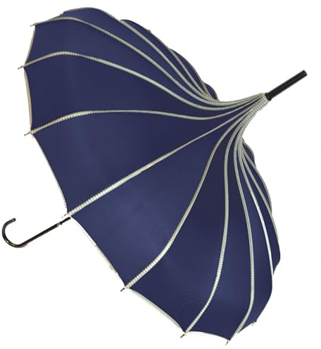 Soake Boutique RIBBED Pagoda Umbrella Navy