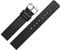 MARBURGER Uhrenarmband 18mm Leder Schwarz Silber Glatt - Montage Set 7621810000120