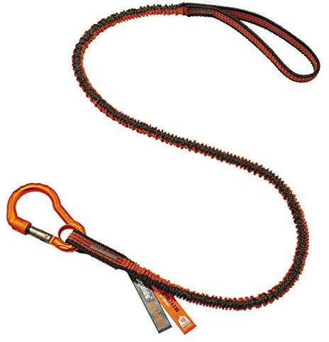 Ergodyne Squids 3100F(x) Orange & Grau Werkzeug-Umhängeband, Einzelkarabiner, 3,6 kg, Orange & Grau, Standard