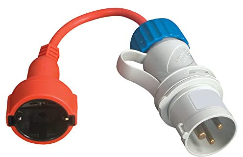 FANTON 92956 CARAVAN Adapter, CEE Adapter, Stecker 3P 16A 200-250V 6h IP44Steckdose DE-IT 3P 16A