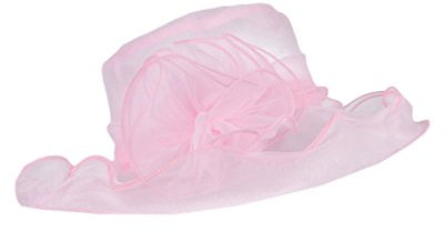 LUCK Adulte Femme Fille Capeline Chapeau Bibi Anti-Soleil Mariage Elégant (Rose)