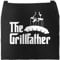 MoonWorks The Grillfather Grillschürze für Männer und Paten am Grill schwarz unisize